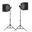 Набір студійних спалахів Godox MS300V Dual Box з софтбоксами 40х40см та стійками 2м 3027876 фото