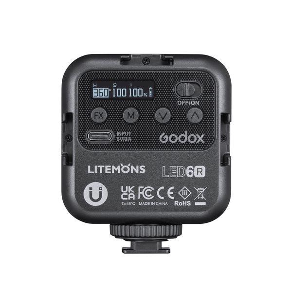 Міні кольорове відеосвітло Godox LED6R RGB LED 3200-6500K 1027273 фото